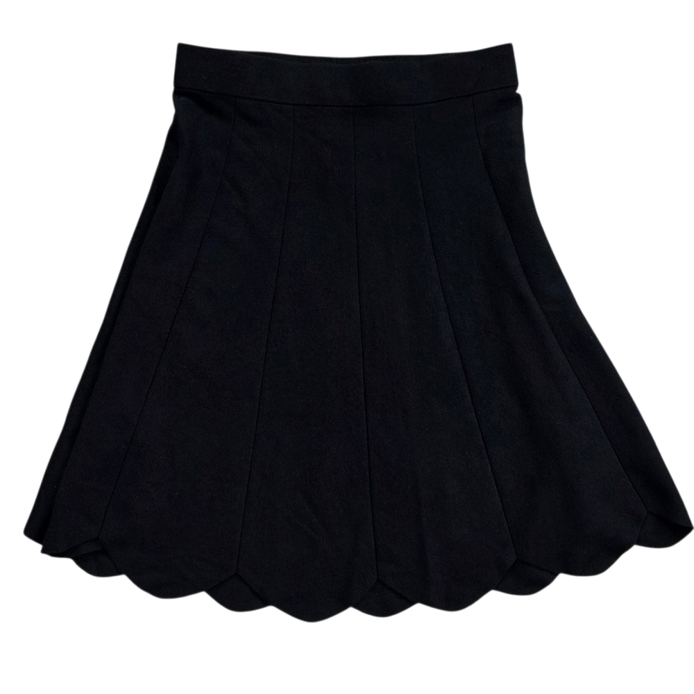 Olivia & Grace Medium Scalloped Hem Skirt Black NWT​